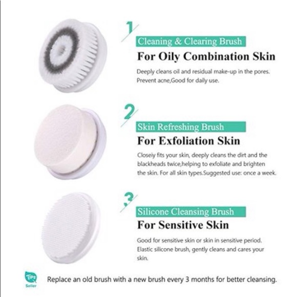 Never used TOUCHBeauty 3 in 1 Facial Cleansing Spin Brush Set - Picture 3 of 9